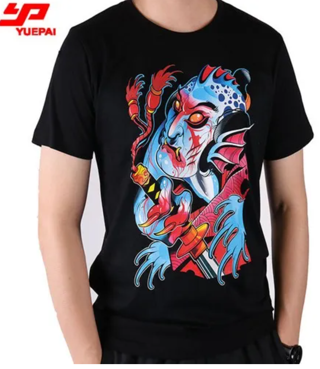 Customized printed blank organic cotton T-shirt
