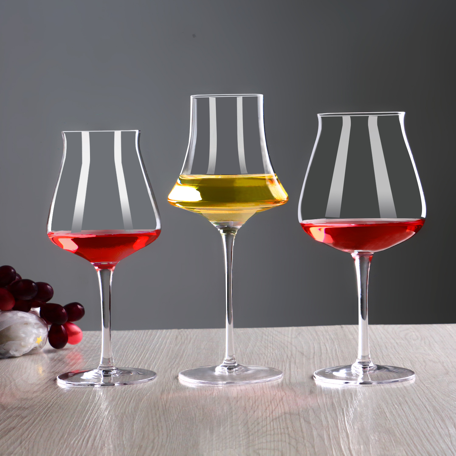 Burgundy Hand Blown Drinkware Fine logo Personalized Custom Luxury bar Crystal Wine Glasses