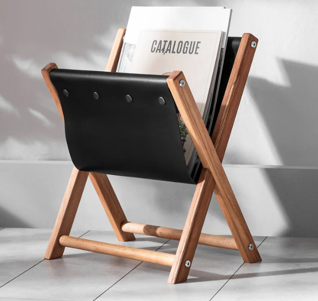 Wooden magazine rack