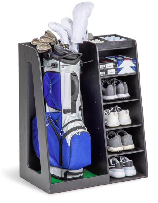 Wooden golf storage rack