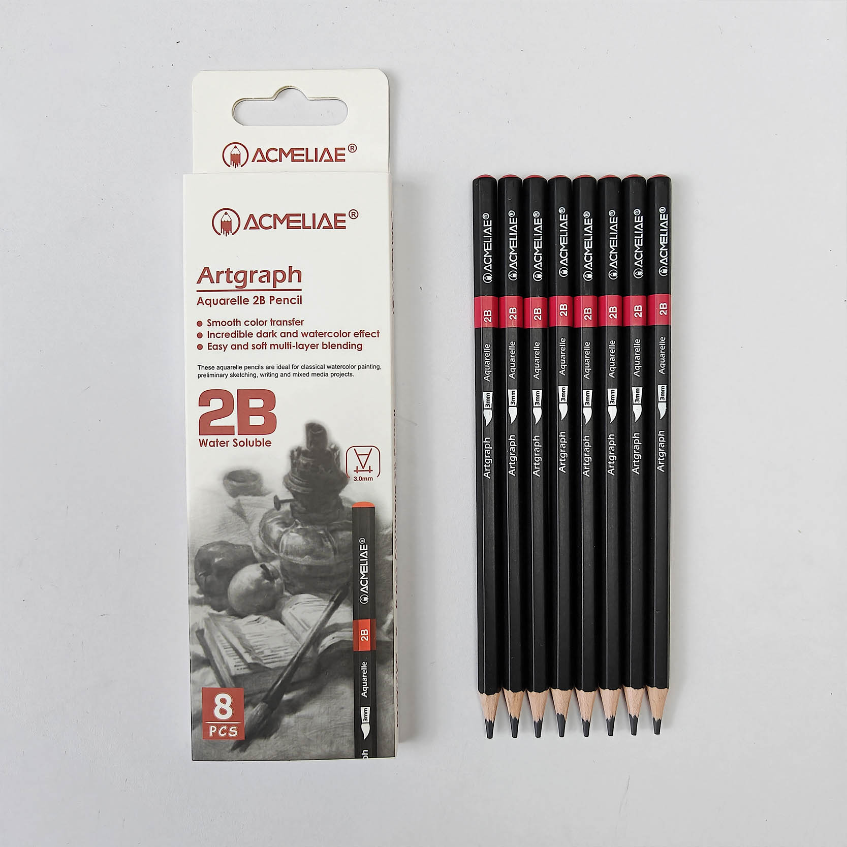 8PCS Water Soluble Graphite Pencil/drawer box