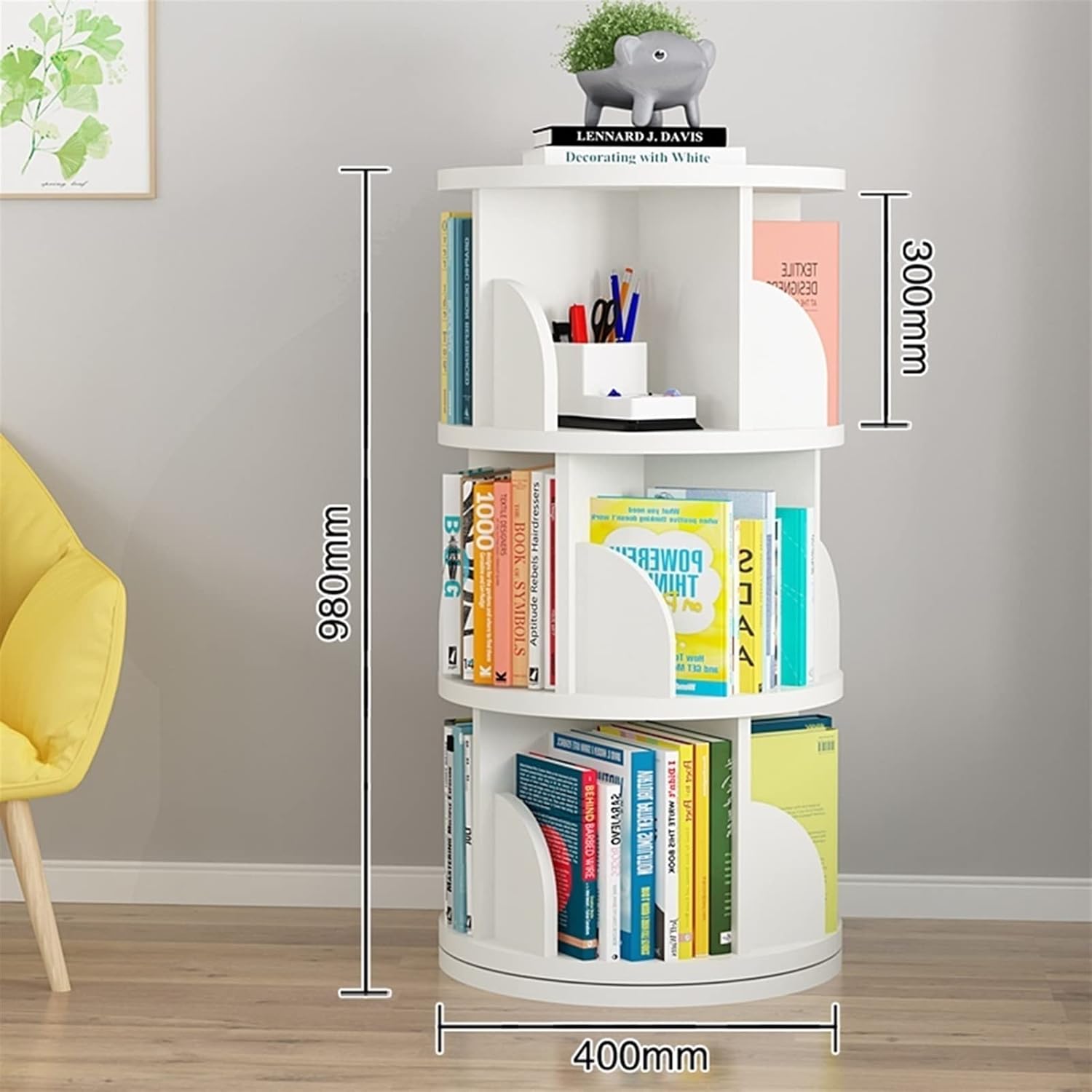 Rotating bookshelf