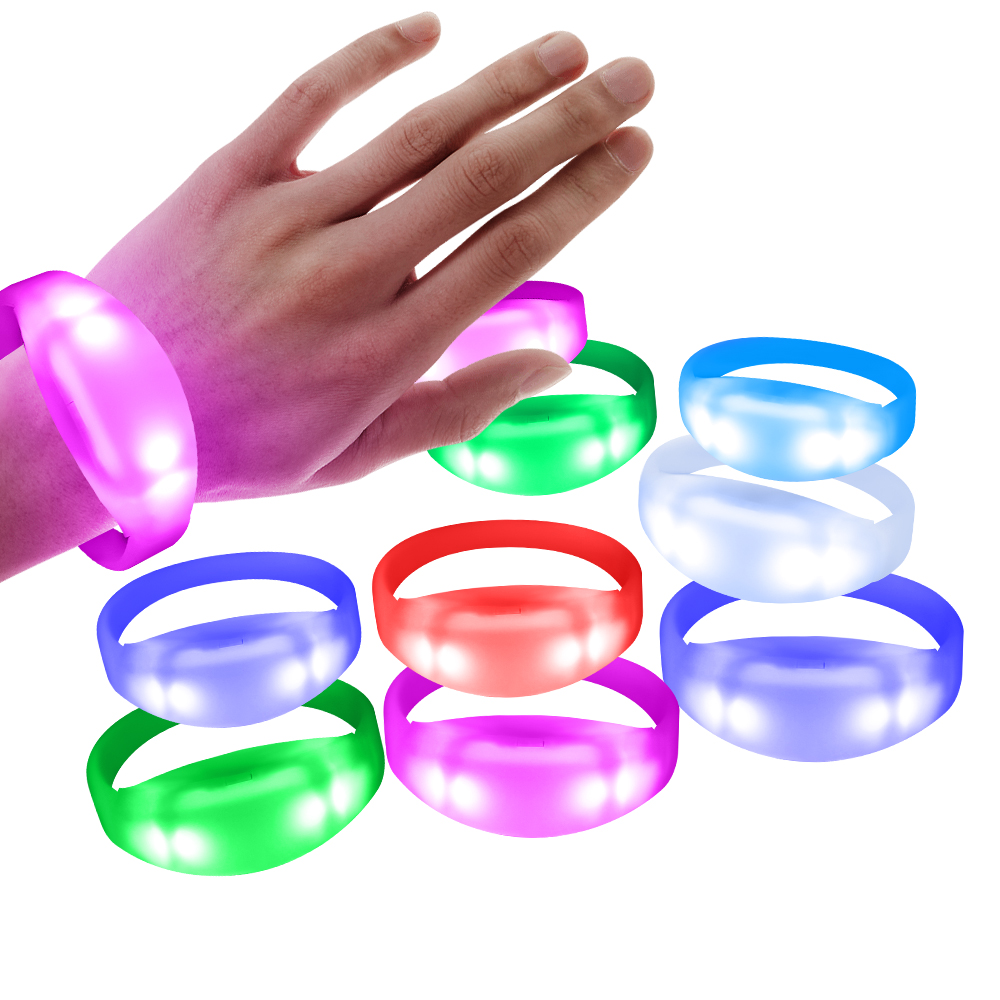 GFLAI LED Bracelet 1000m Remote Control Wristband with Mass Sync for Concert Festival Event