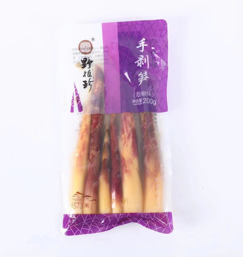 Wild Plant Treasure Hand-Peeled Bamboo Shoots (Pickled Pepper Flavor）