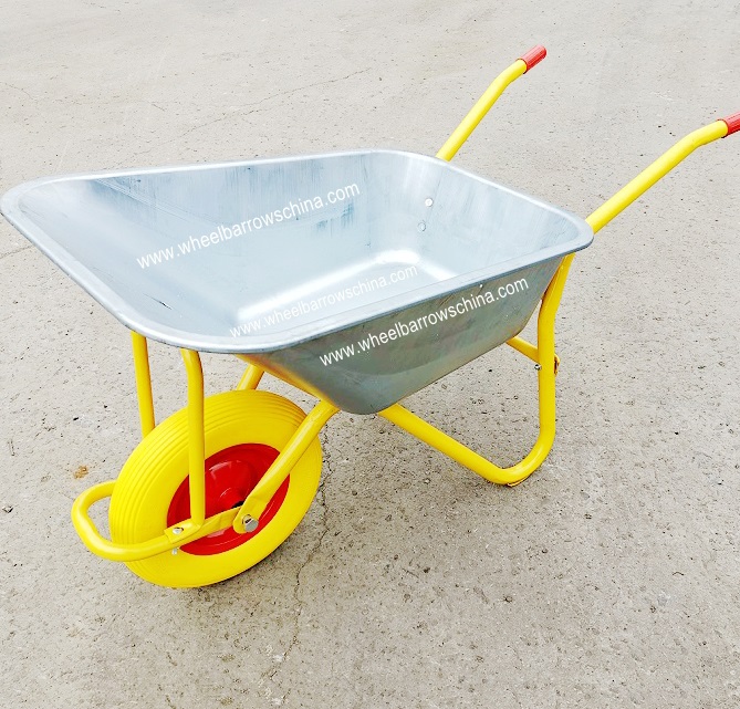 Barrow,wheelbarrow Wb5009 Wheel Barrow Construction Model Carts Solid Wheel, Pu Foam Wheel,air