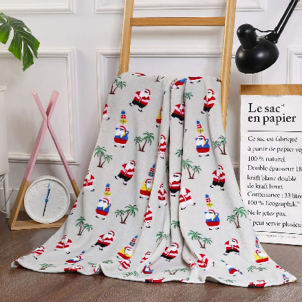 flannel Christmas Print Blanket