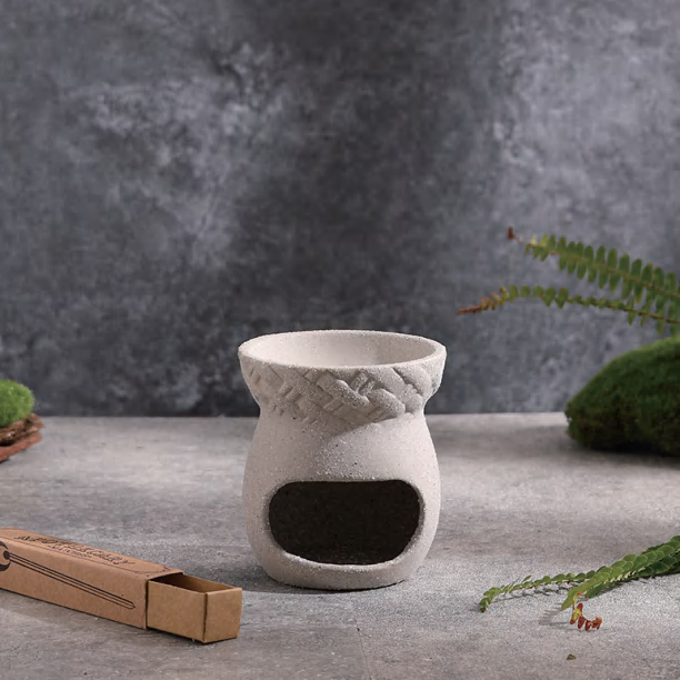 Woven incense burner，Recycled Ceramics