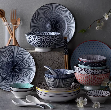 Ceramic bowl and plate