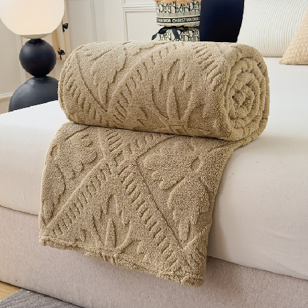 Jacquard sherpa blanket