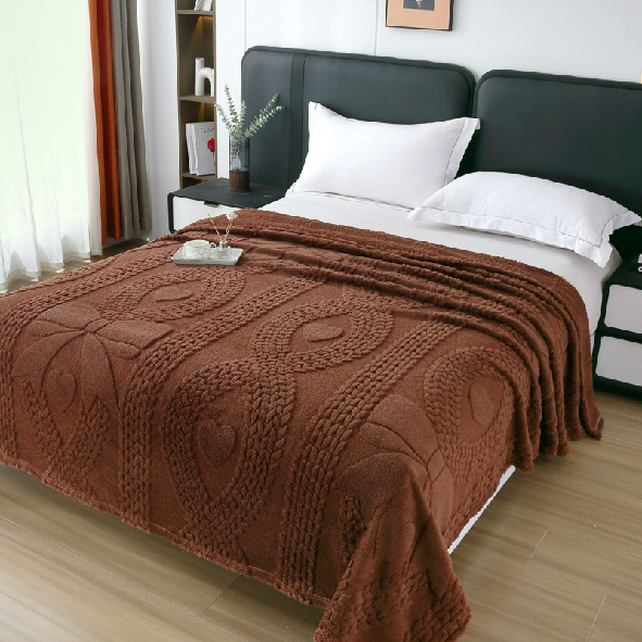 Jacquard sherpa blanket