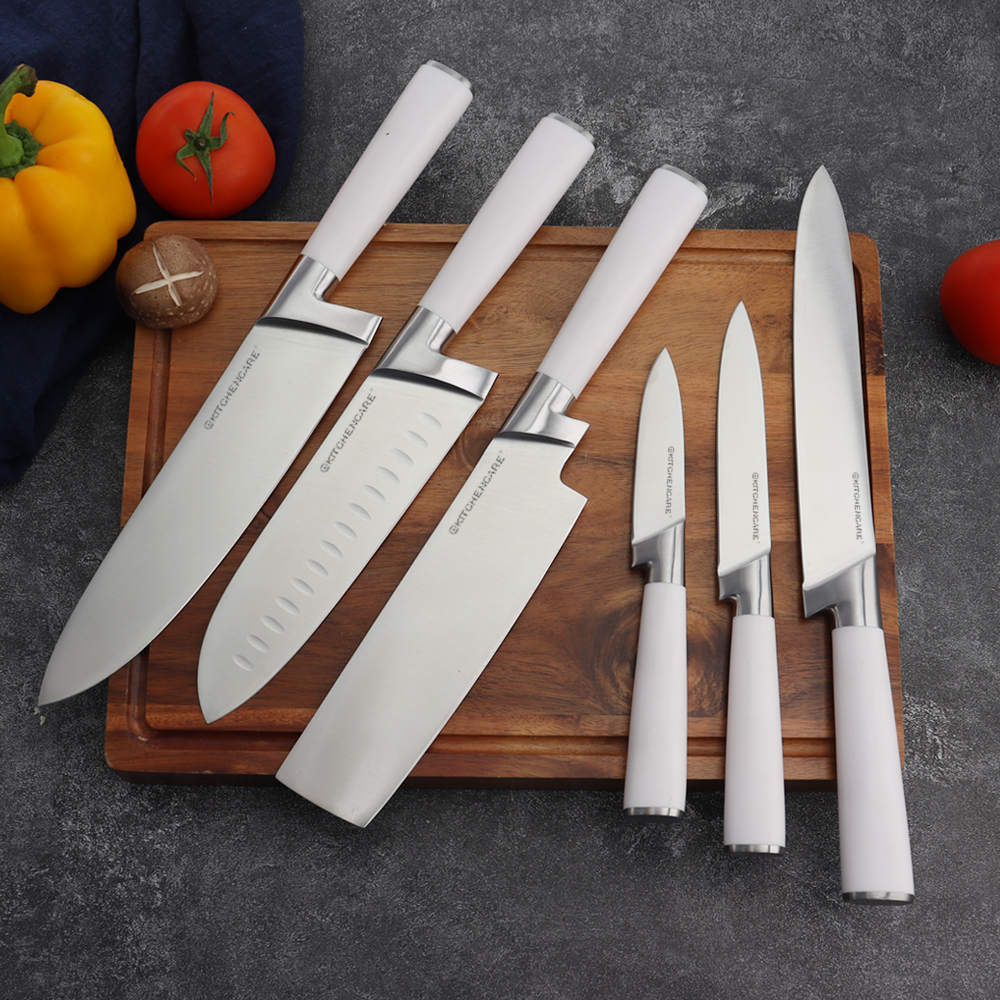Hip-home 2025 trending custom 8inch chef knife white ABS kitchen knife