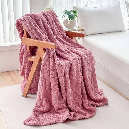 Jacquard sherpa blanket