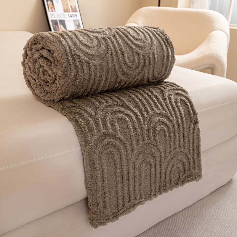 Jacquard sherpa blanket