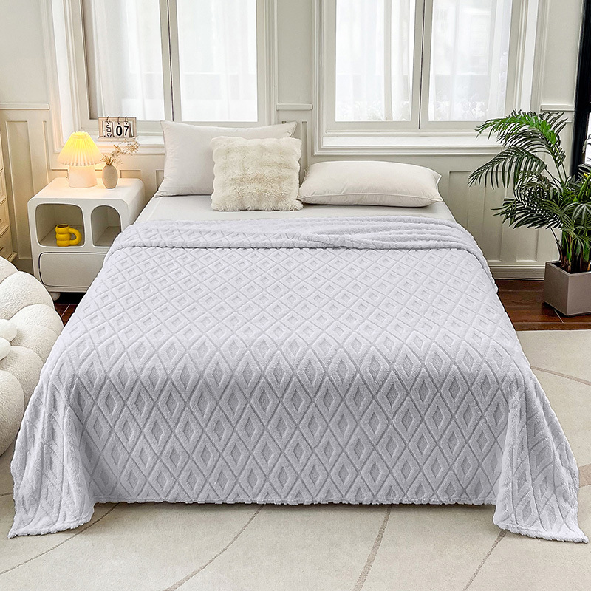 Jacquard sherpa blanket