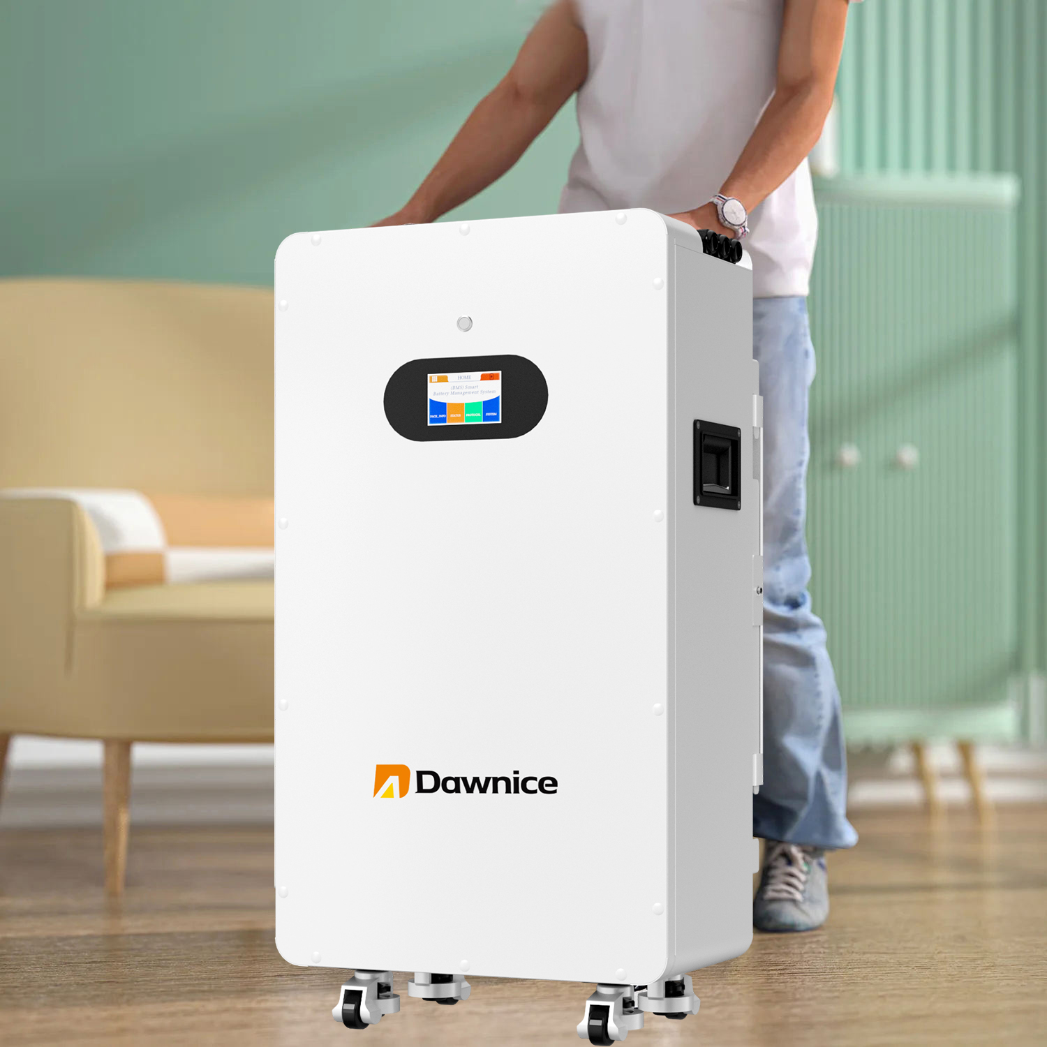 Dawnice 51.2V 300ah Wall Mounted Energy Powerwall 16kwh Lithium Battery Solar Home Storage Battery