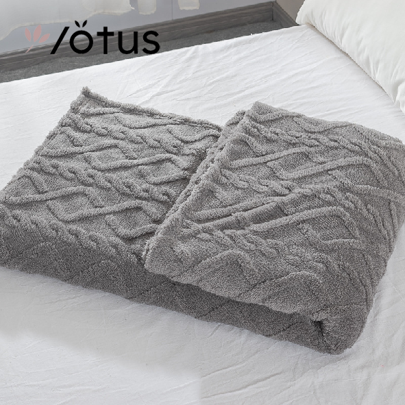 Jacquard sherpa blanket