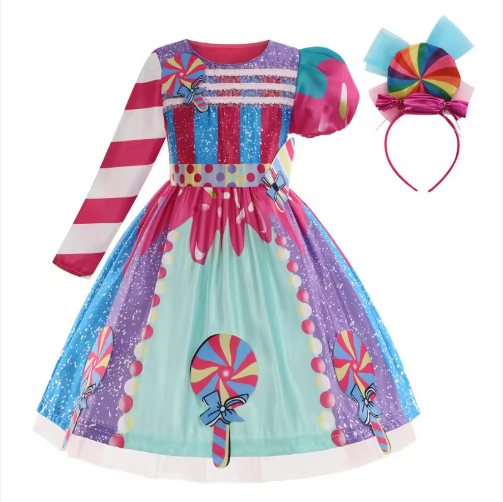 Kids Candy Cosplay Costume Set