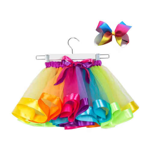 Girls Tulle Rainbow Tutu