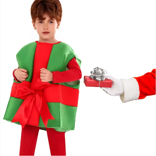 Children's Christmas Tree Cos Props Dress up Gift Box Costumes