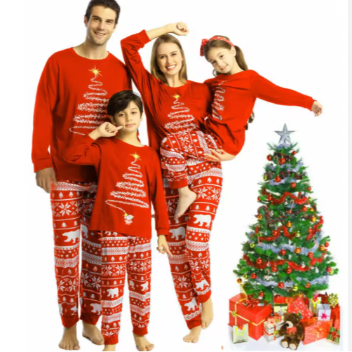 Christmas Dress Parents-Kids Pajamas