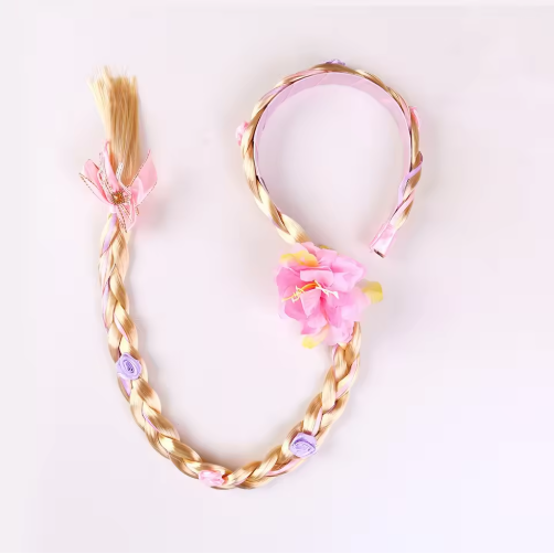 Princess Rapunzel Wig Long Hair Headbands Elsa Costume Wig