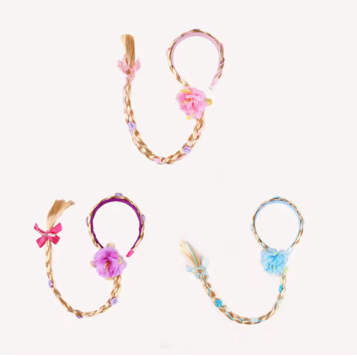 Princess Rapunzel Wig Long Hair Headbands Elsa Costume Wig