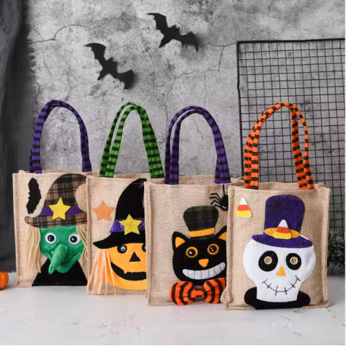 New Halloween Ghost Festival Pumpkin Decorations Non-Woven Handbags and Candy Bags Costume Props、