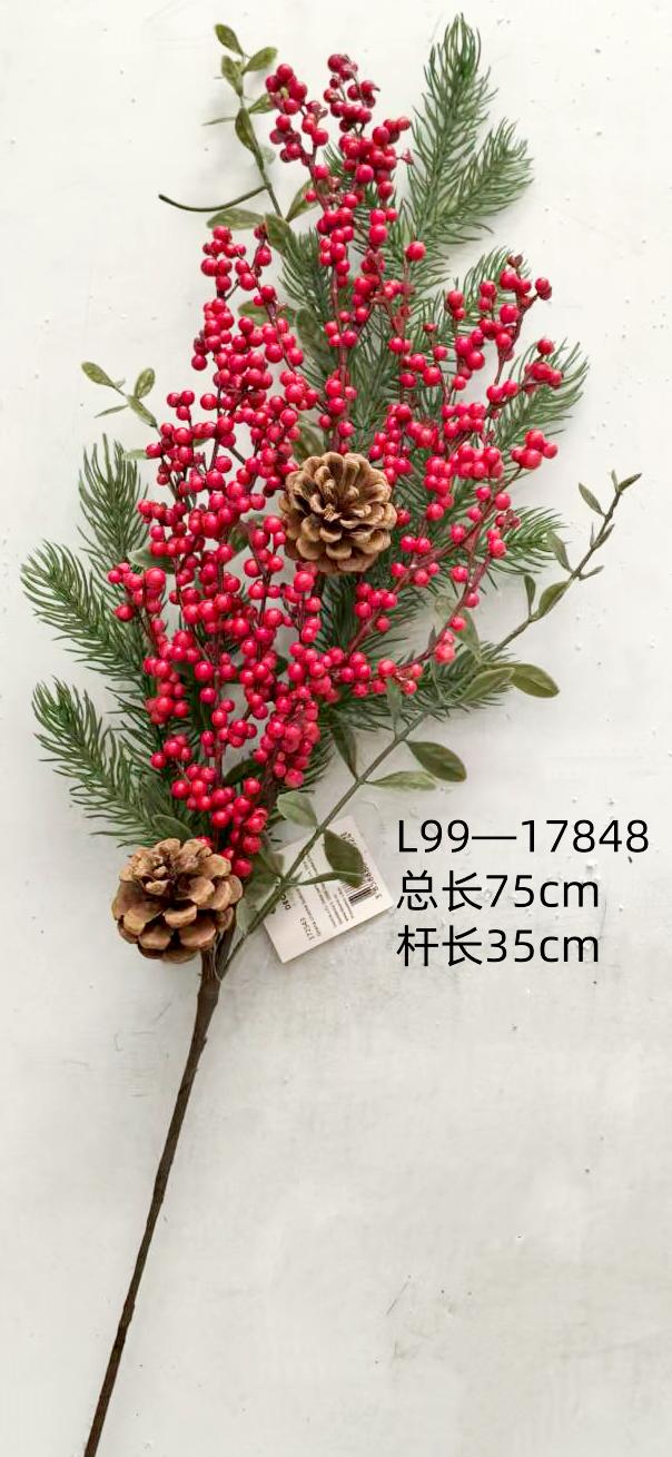 Pick with berries for decoration