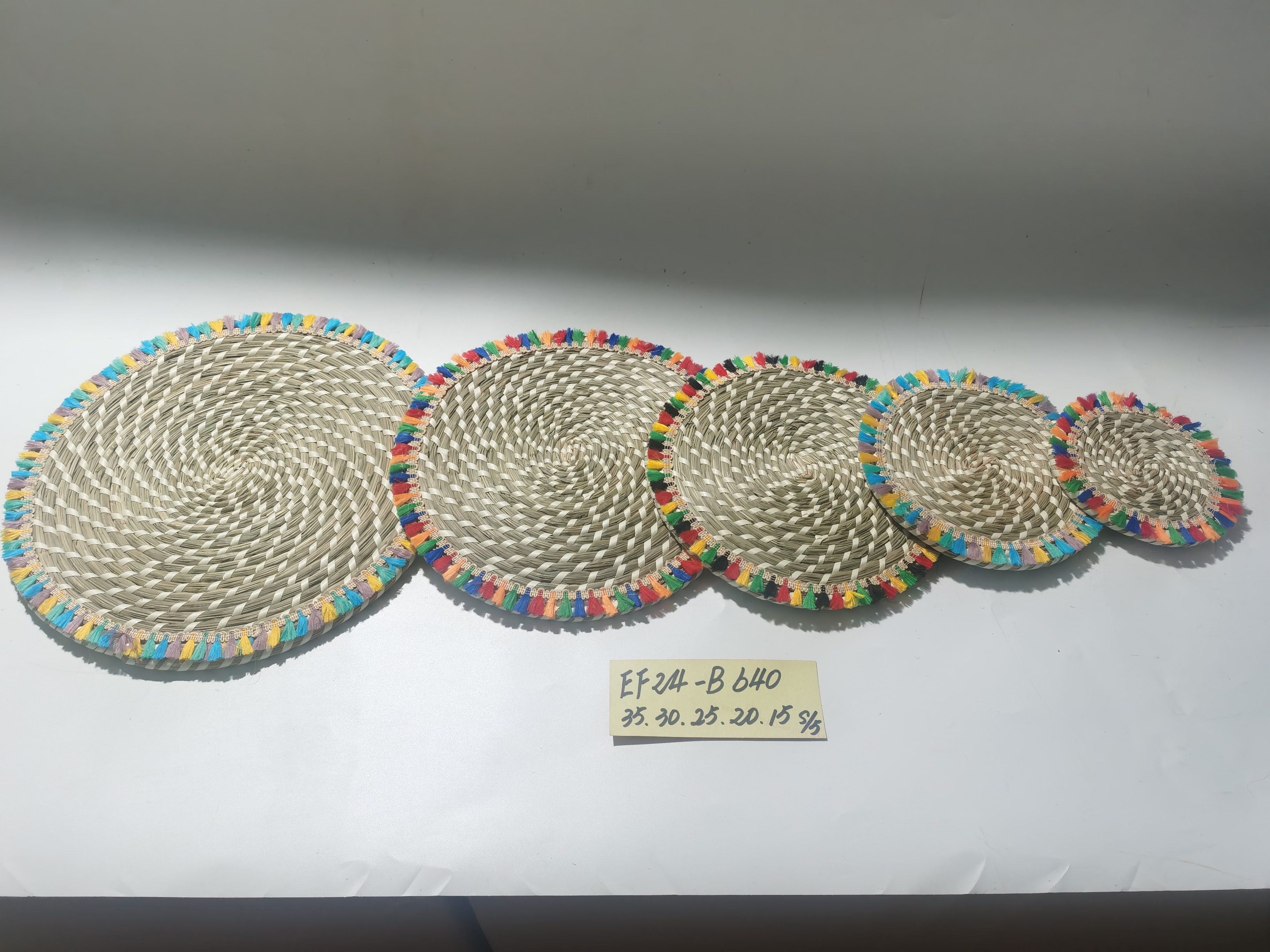 straw-woven placemat
