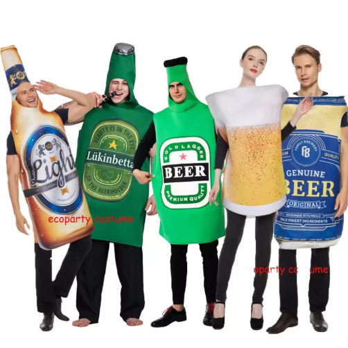 Funny Unisex Adults Halloween Beer Cosplay Costumes Oktoberfest Party Vest & Accessories