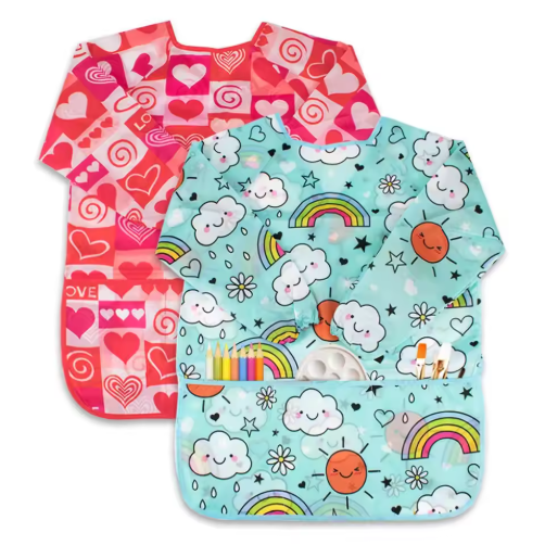 Kids Painting Apron Waterproof Art Smocks for Child 3-8 Years, Kids Smocks for Painting Aprons