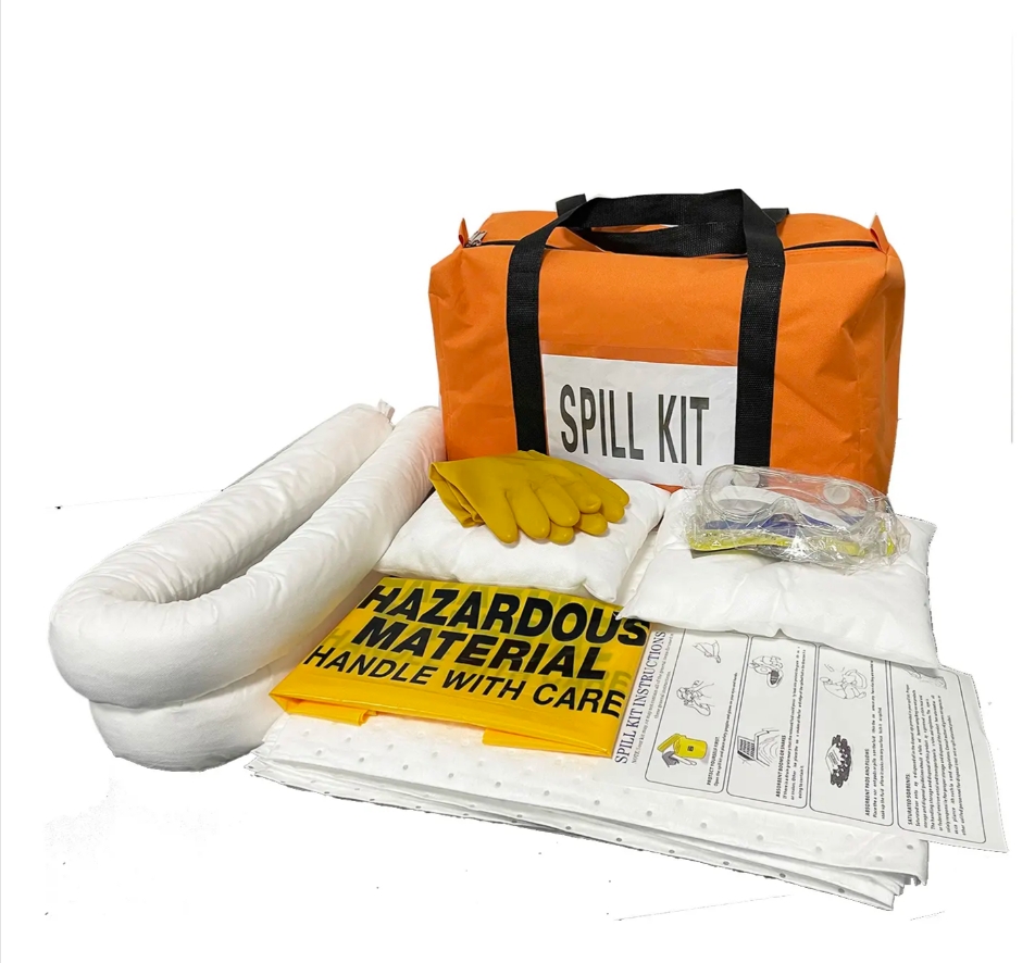 Soma Spill Response Kit Oil Spill Cleanup Kit With Pads Pillows Socks Emergency Bag