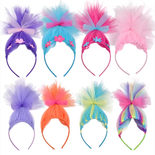 Magic Elf Headband Troll Doll Hair Halloween Costume Wig for Girls