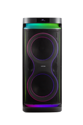 100W Double 8" Bluetooth Speaker 08D33 LED light Portable Wireless TWS Bluetooth PA Speaker