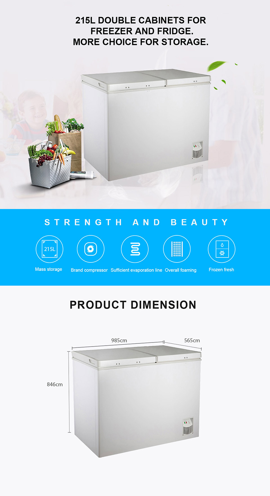 Chest Freezer Single Door Series215L