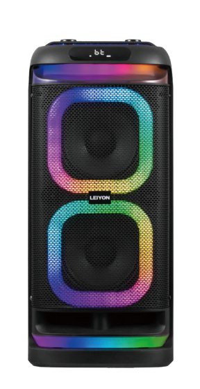 40W Double 6.5" Bluetooth Speaker 06D30 LED light Portable Wireless TWS Bluetooth PA Speaker