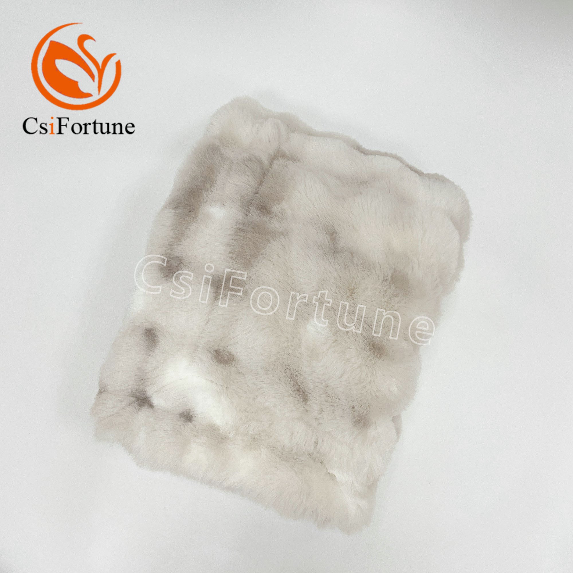 Bubble Rabbit Fur Reversible Blanket