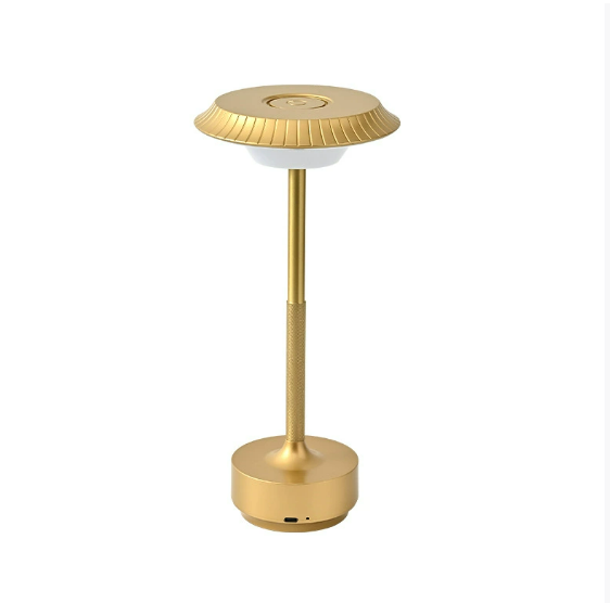 Vintage small desk lamp in gold