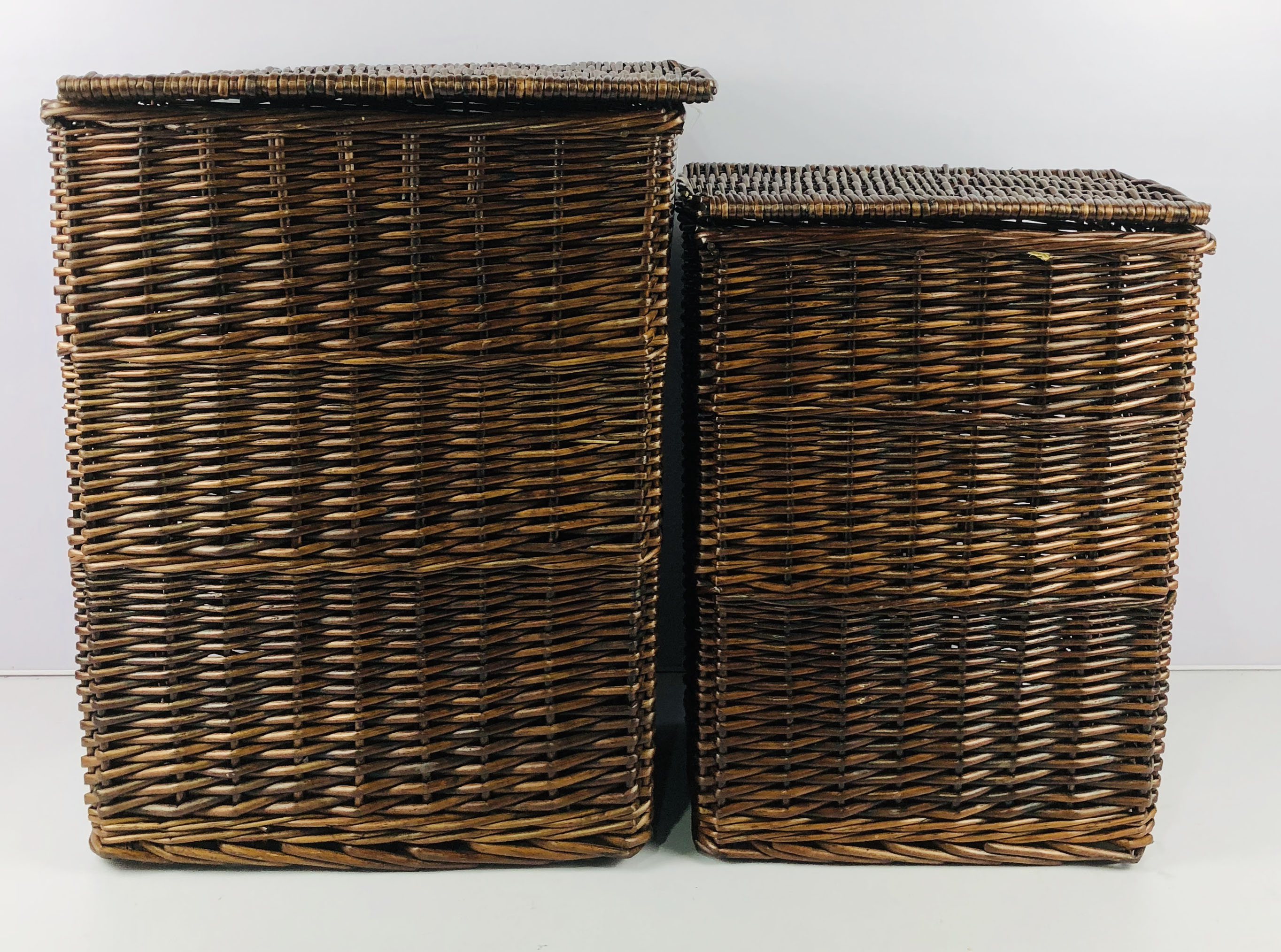 Wicker storage basket