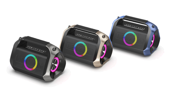 Waterproof High Power Bluetooth Party Boombox Speaker with Flame LED light PB66