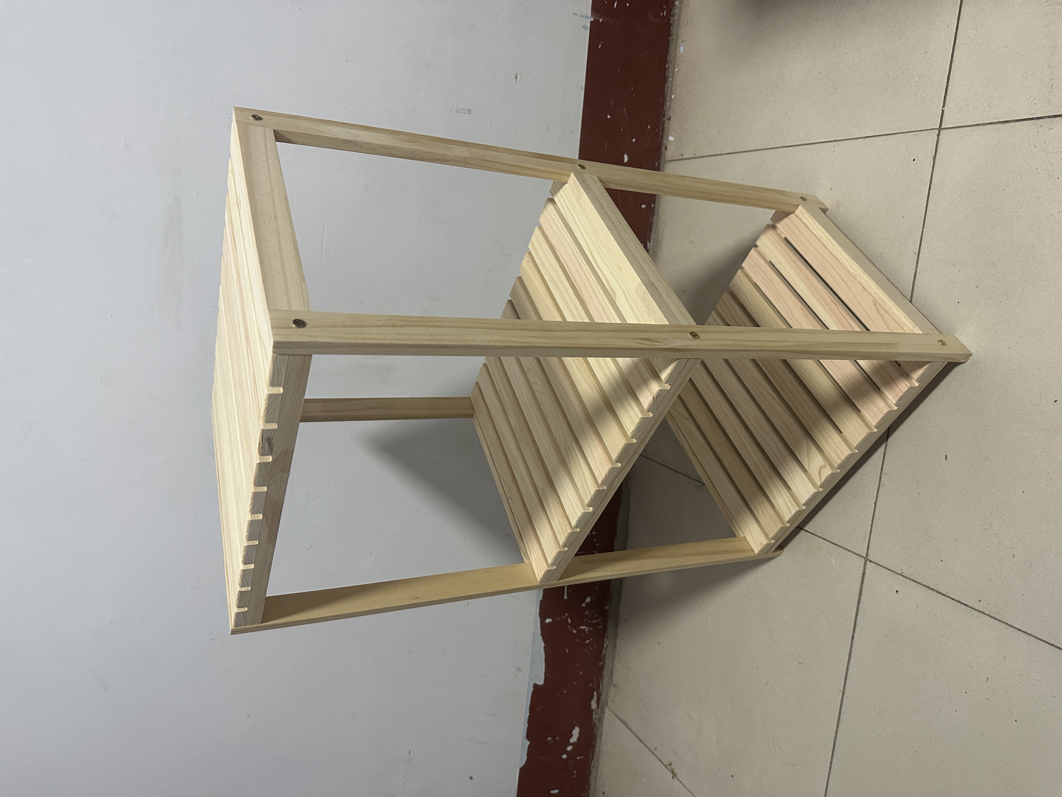 Solid Wood 3 Tier Storage Shelf