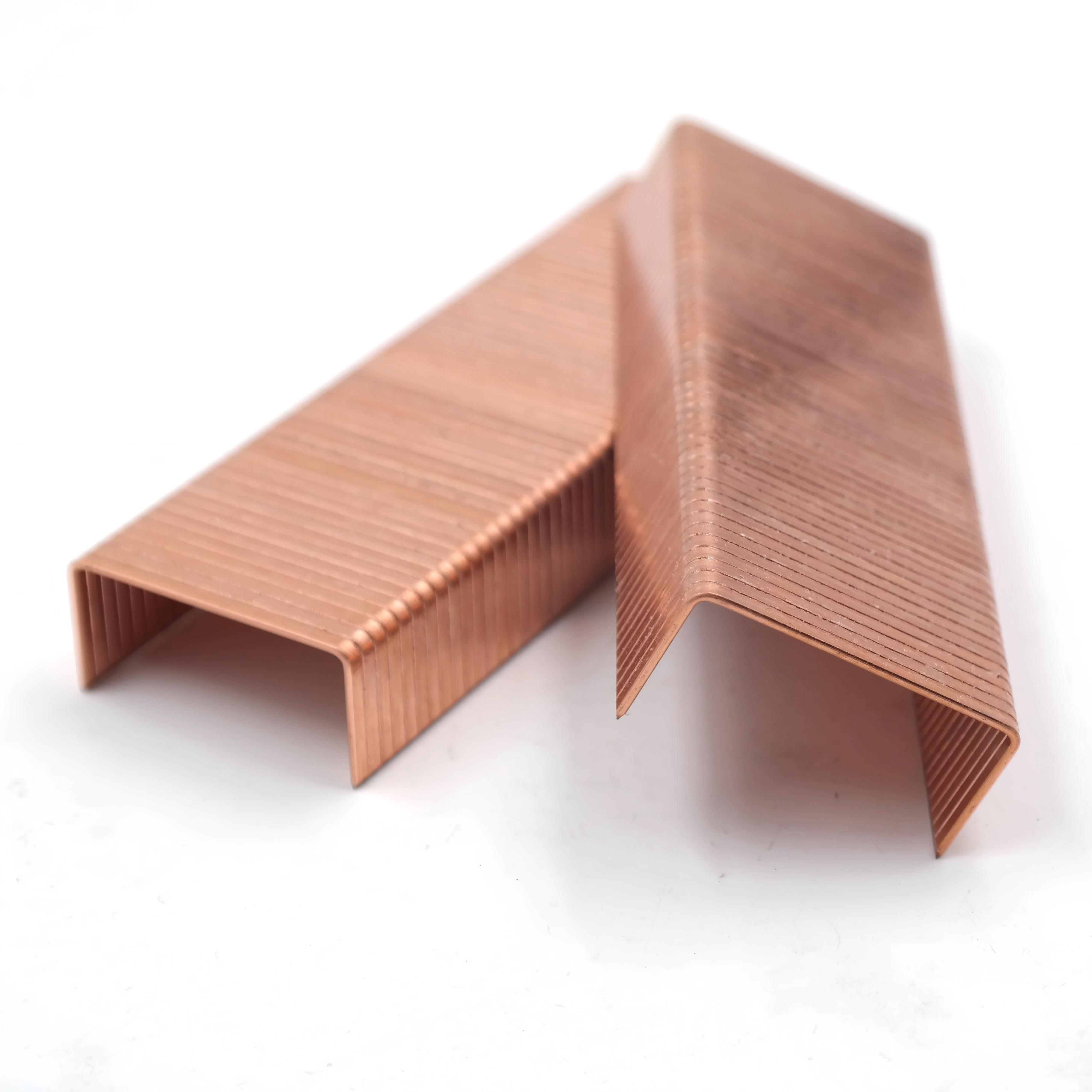 Rise Time 32 carton closing staples Copper coated Galvanized Crown 1-1/4" for Sealed cardboard box