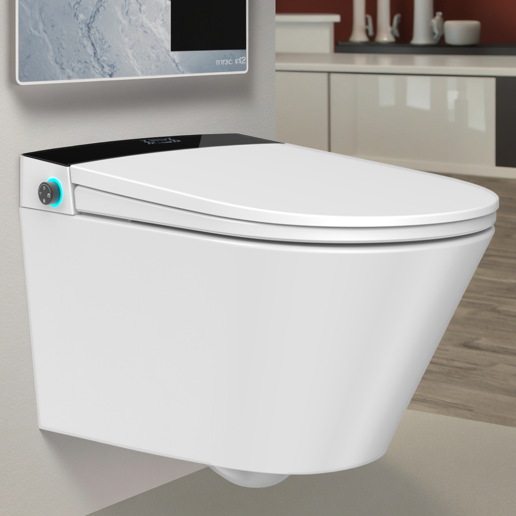 Auto open cover+ ceramic bidet toilet Auto open cover wash down S-trap rough in: 300/400mm