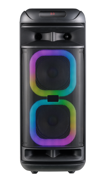 40W Double 6.5" Bluetooth Speaker 06D39A LED light Portable Wireless TWS Bluetooth PA Speaker