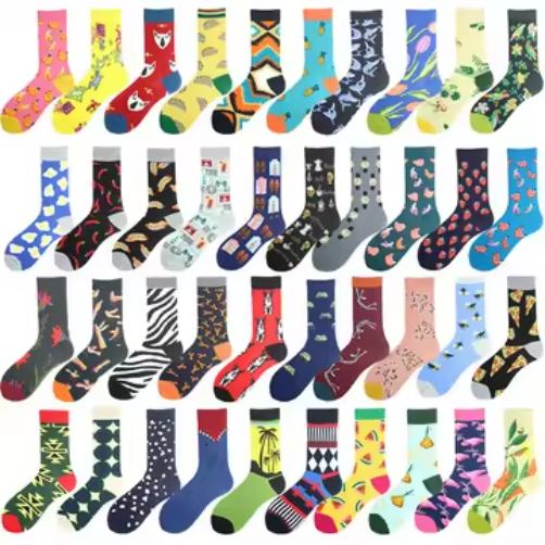 High Quality Boys White Blank Multi Color Sublimation Dress Mens Crew Socks
