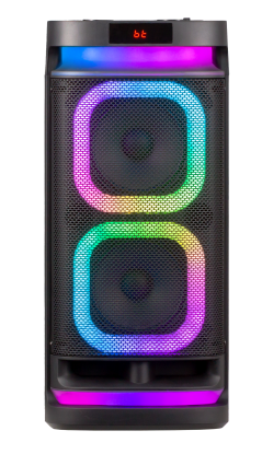 40W Double 6.5" Bluetooth Speaker 06D28 LED light Portable Wireless TWS Bluetooth PA Speaker