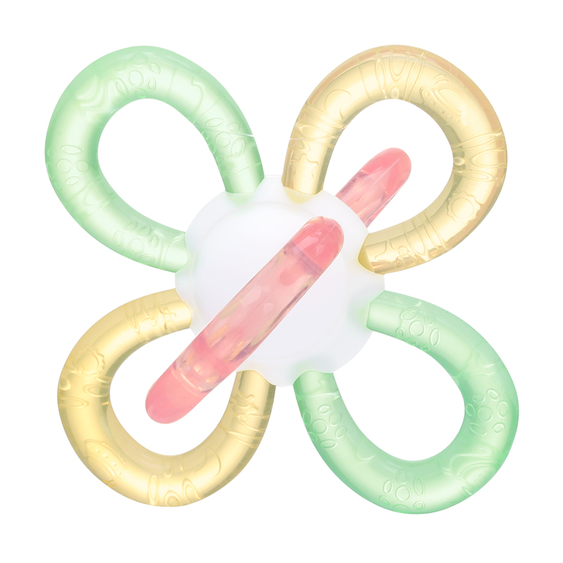 Bpa Free Liquid Silicone Baby Teether Soother Teething Toy Soft Flower Baby Teether for Babies