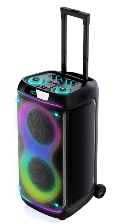 40W 8" Bluetooth Speaker 06D49 LED light Portable Wireless TWS Bluetooth PA Speaker