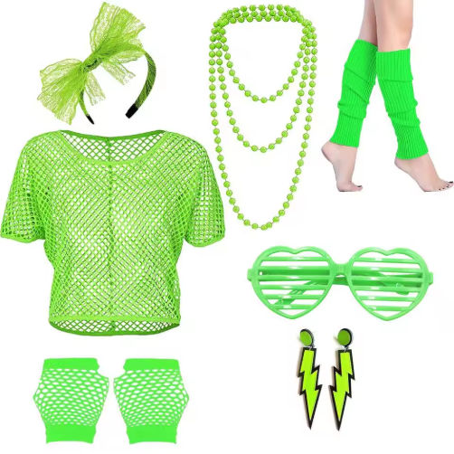 Wholesale 80s Theme Costume Kit for Halloween, Carnival Parties & 1980s Cosplay