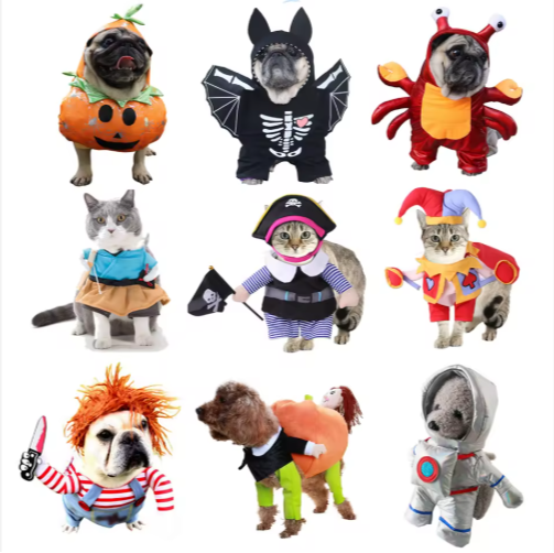 Halloween Dog Clothes Funny Pet Dogs Cosplay Costumes Sets Halloween Costume Comical Outfits